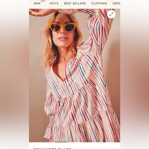 POMANDER PLACE Tuckernuck Bermuda Pink Sorbet Kenzo Dress size Large - Picture 2 of 8